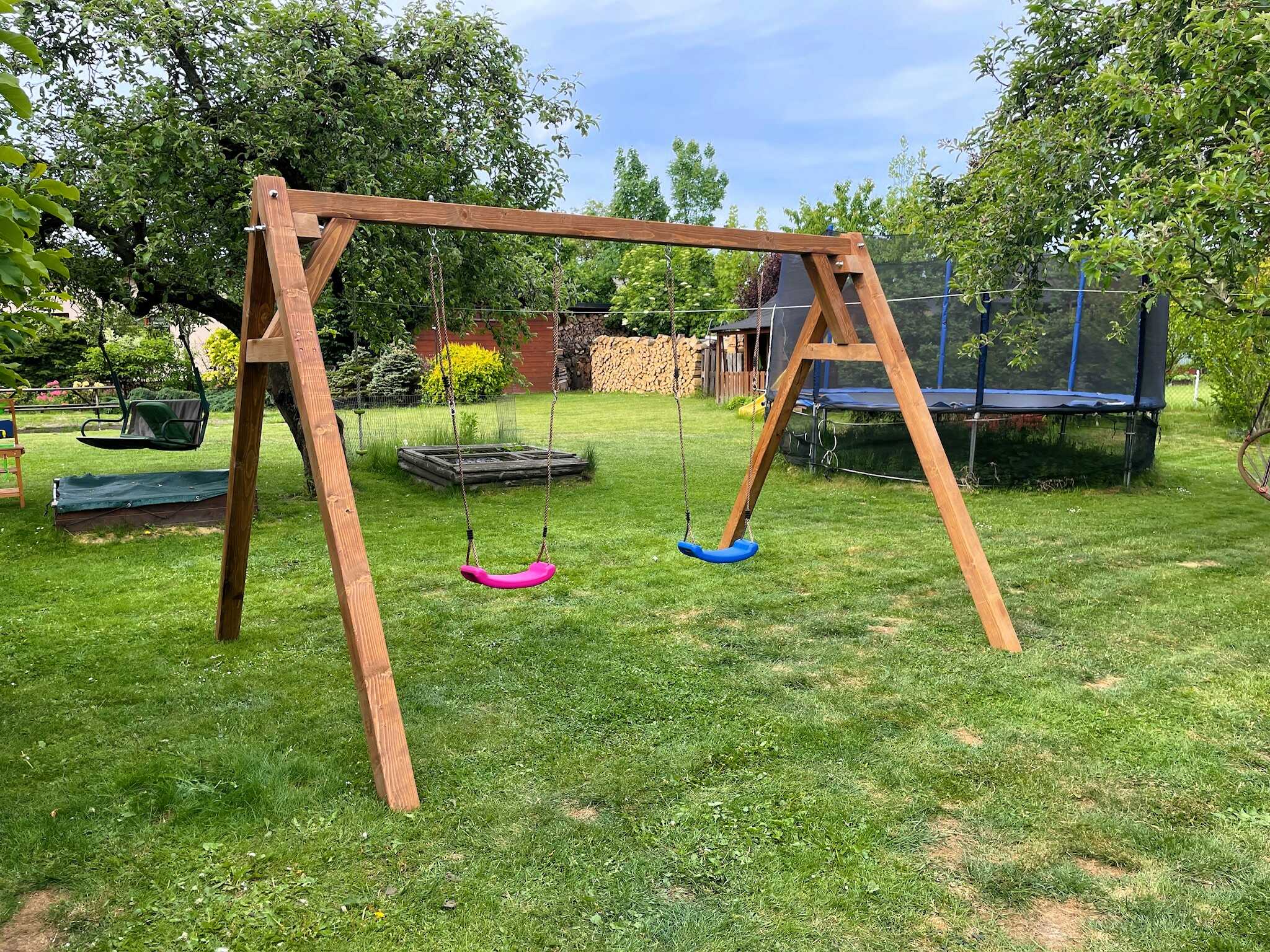 Zahradní houpačka - konstrukce pro dvě závěsné houpačky - Image 9
